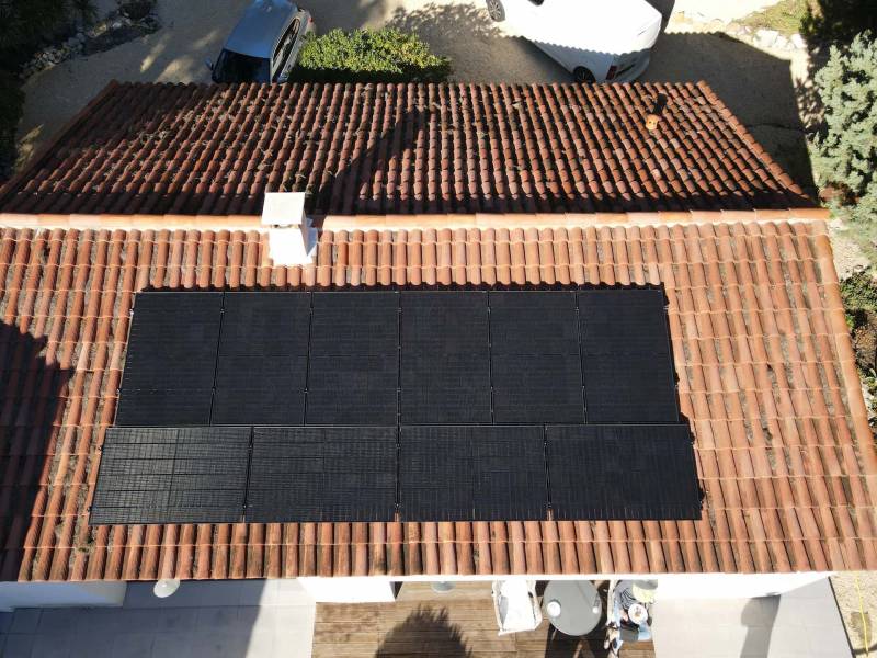 Installation terminée vue du ciel Cadière-d'Azur