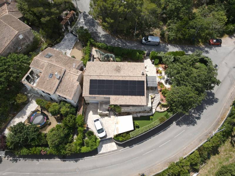 Installation terminée, vue du ciel